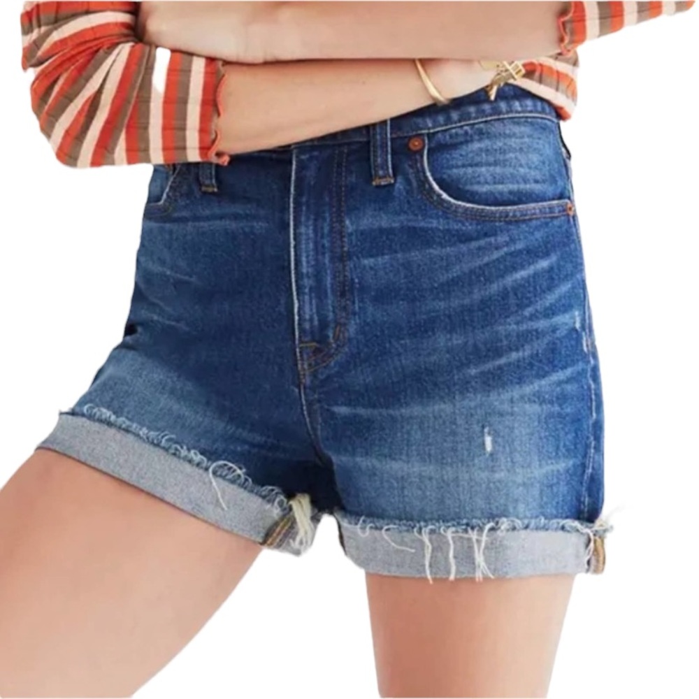Madewell High Rise Denim Boy Shorts